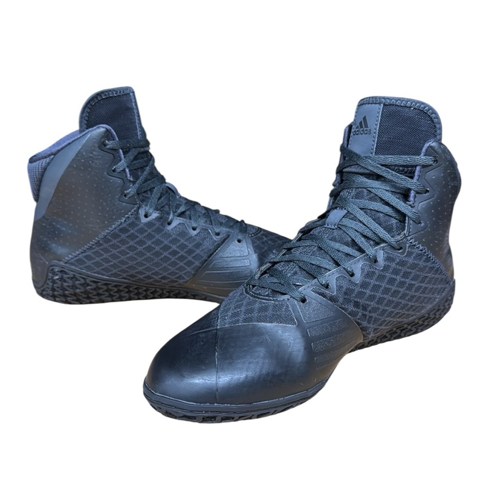 Adidas Mat Wizard 4 Black Carbon AC6971 Men's High Top Wrestling Shoes Size US 9 - Picture 5 of 13